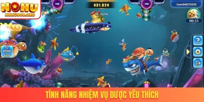Tính năng nhiệm vụ được yêu thích